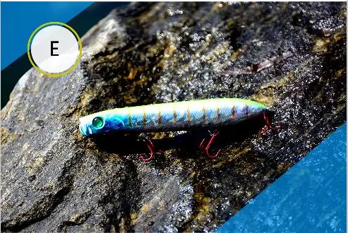 Le-Fish, 7 шт., 130 мм, 24 г, Поппер для воды, искусственный Поппер, Pesca, профессиональный плавающий карандаш, поверхность с зигзагом - Цвет: Color E 7Pcs