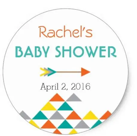 

1.5inch Trendy Tribal & Arrow Baby Shower Sticker Labels