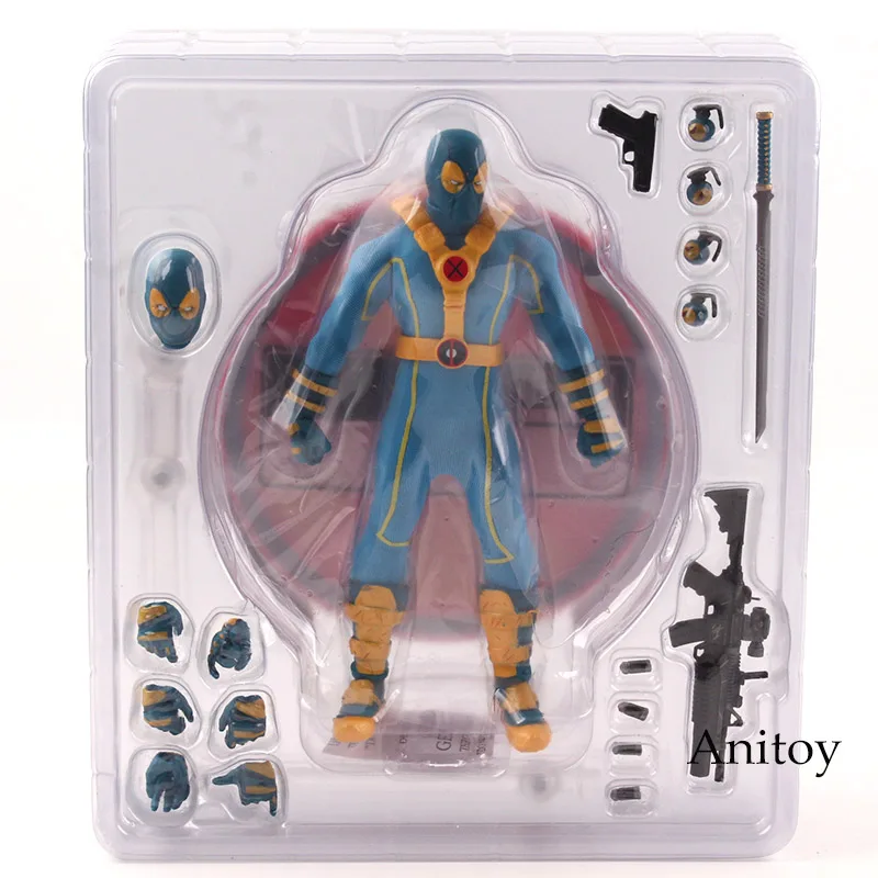 X-MEN Deadpool Blue ONE: 12 Collective Ver. ПВХ Mezco 1:12 X-man фигурка Дэдпул Коллекционная модель игрушки куклы