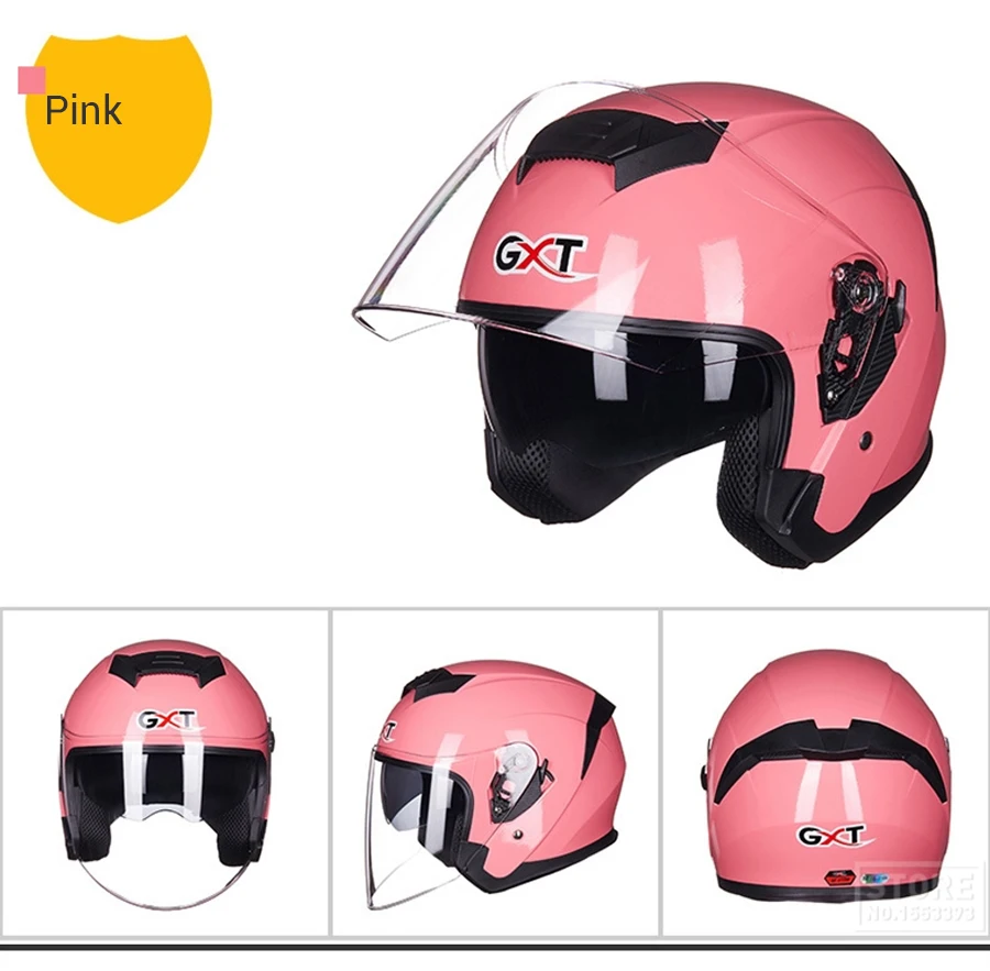 GXT Лето мотоциклетный шлем с открытым лицом двойной объектив Casco Шлем Мотоцикл Скутер Capacete защитный шлем козырек для мотоцикла