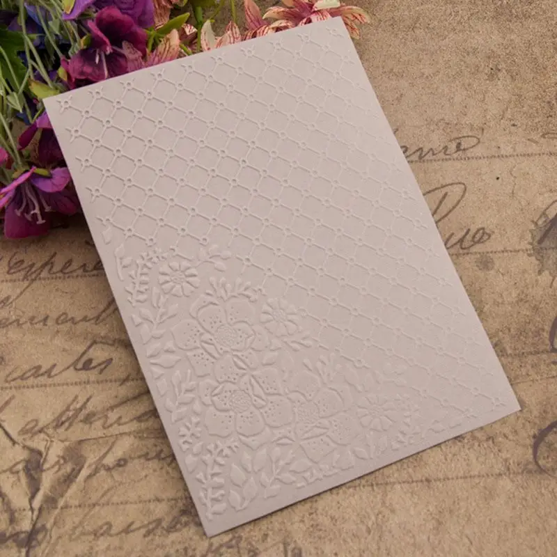 

Plastic Embossing Folder Template DIY Scrapbook Photo Album Card Craft DIY Lace Corner-S001