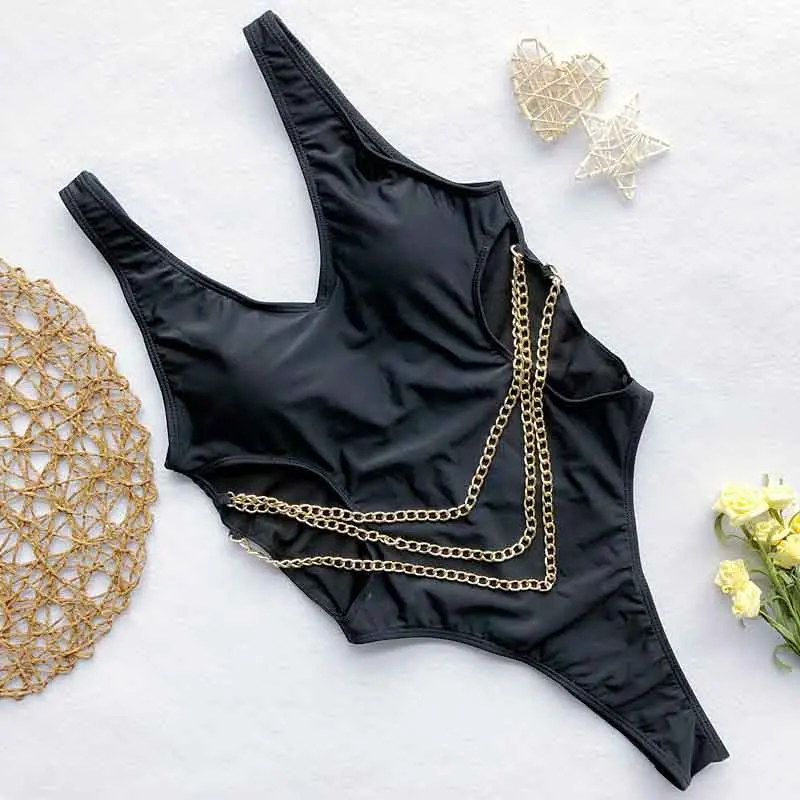 Женский цельный купальник боди с высоким вырезом женский Монокини