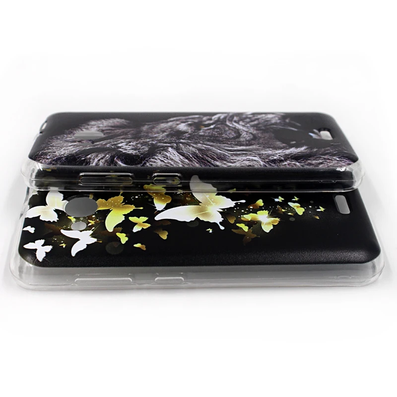 For Fly Fs408 Stratus 8 4.0 Inch Phone Case Soft TPU Silicone Back Cover Protective Printed Fundas |