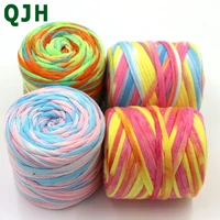 colourful diy crochet cloth carpets yarn 150g cotton wool knitting paragraph hand knitted thick knit basket blanket yarn craft