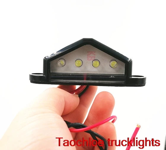 

100x 10-30 в 12 В подсветка номерного знака s 4 светодиода светильник Па Белый для автомобиля фургон прицеп Грузовик Лодка DC 24 В номерной знак