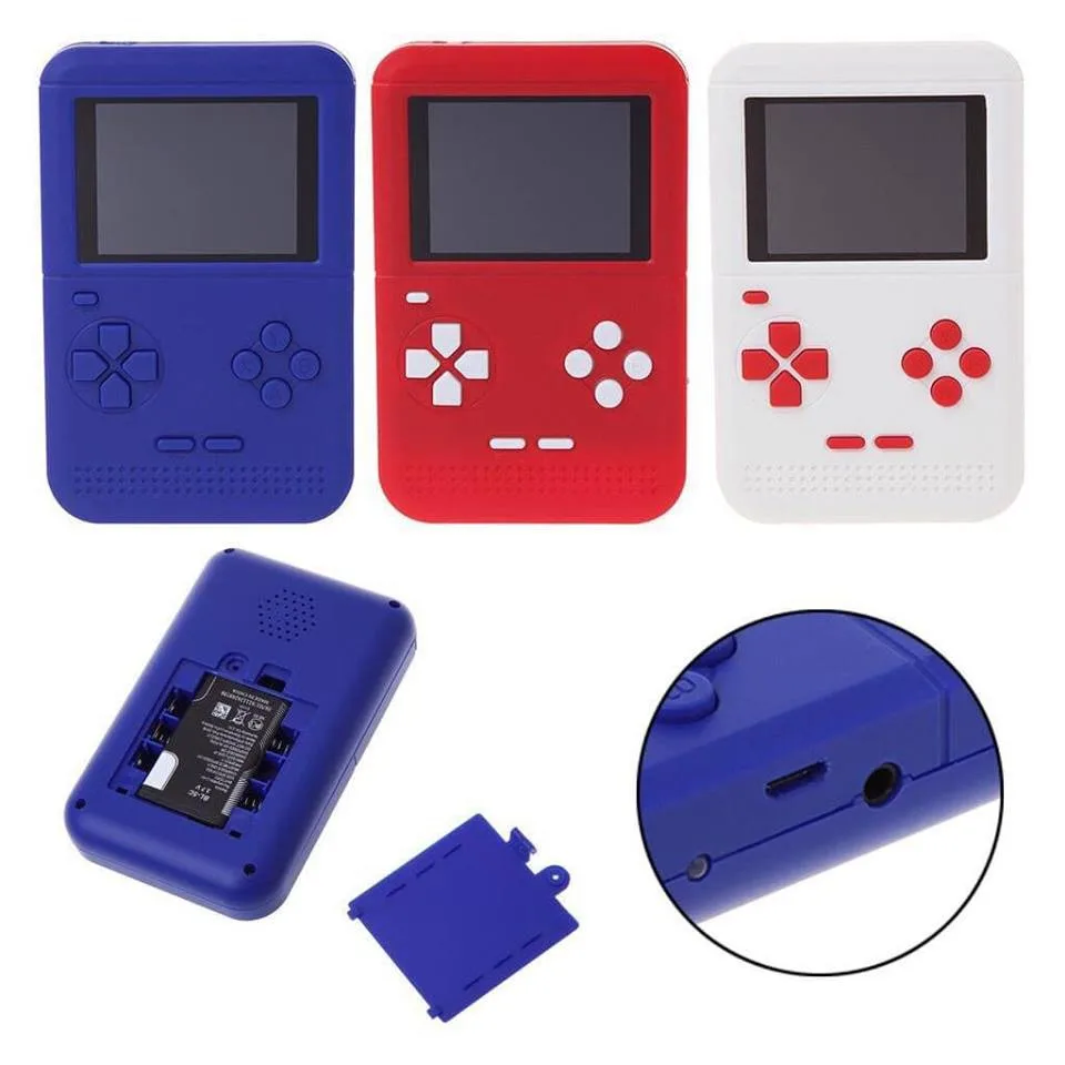Q1 Updated RS6 Portable Retro Mini Handheld Game Console 8 bit 2.6 inch LCD Color Colour Children Player Built-in 300 games | Электроника