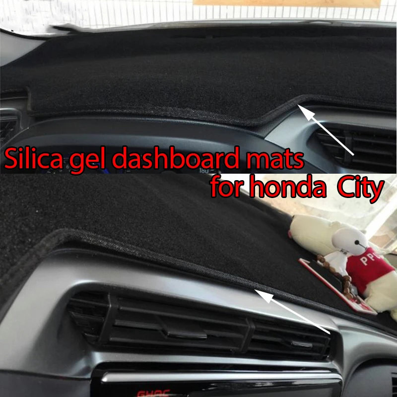 Stplrgecp Top Quality Double layer Dash Mat Dashmat Dashboard Cover Sun Shade Board Carpet for Honda city | Автомобили и