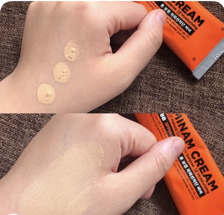 MIP MINAM крем для мужского макияжа BB с натуральным покрытием УФ-защита увлажняющий