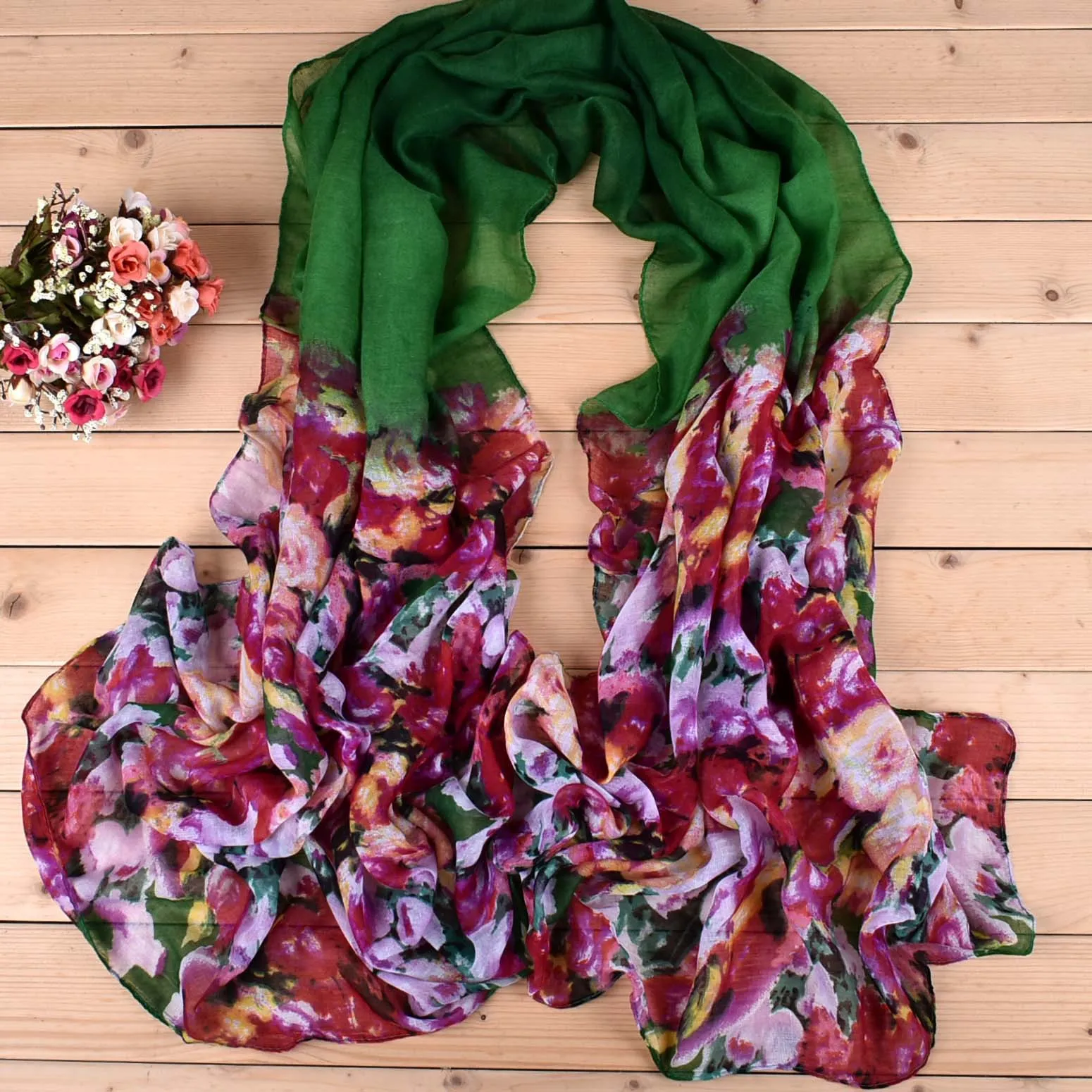 Женский шарф из вискозы с принтом кактуса пляжный топ шарфы фламинго оптовая