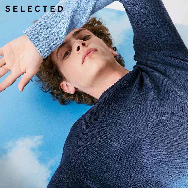 SELECTED Men's Sweater Pure Wool Autumn Knit Gradual Change Business Casual Pullovers S 418425508 Мужская одежда