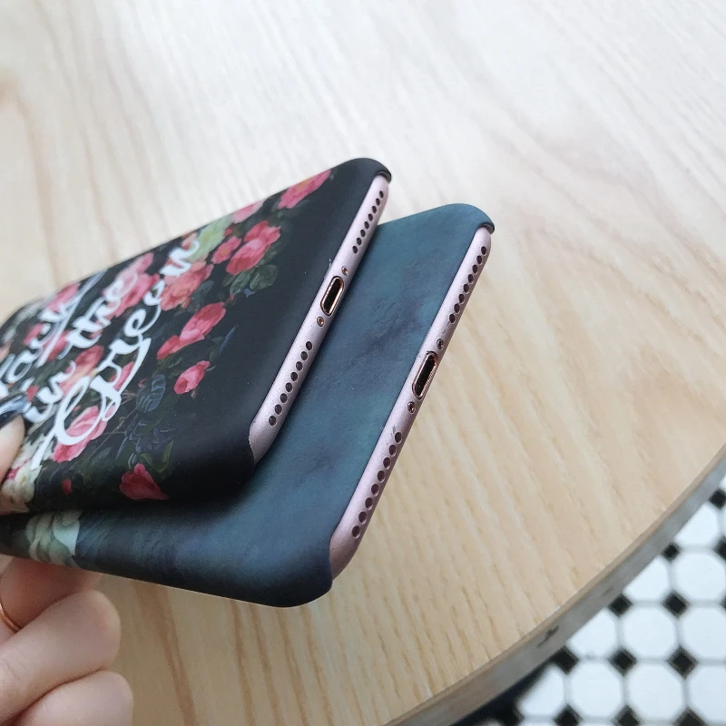 Magnolia Rose Flower Hard PC Case for iphone X XS 5.8inch 6 6s plus 7 8 Shockproof Back Protect Cover |