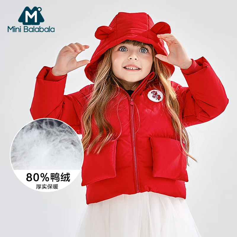 Детский зимний комбинезон куртка на пуговицах для маленьких девочек плащ зимнее