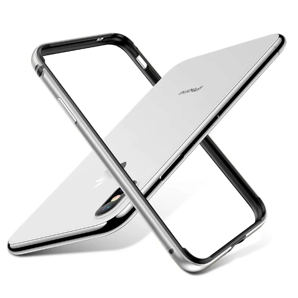 Чехол-бампер Ascromy для iPhone XR роскошный блестящий алюминиевый металлический силиконовый чехол для телефона для iPhone XR 11 коралловые милые аксессуары - Цвет: Серебристый