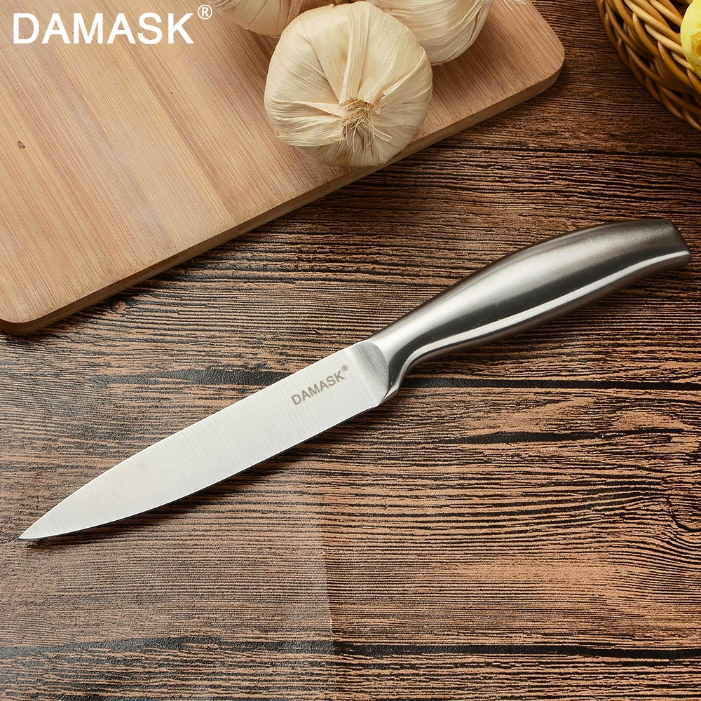 Дамасский 3cr13 набор кухонных ножей из нержавеющей стали, фруктовый нож Santoku, нож для нарезки хлеба, кухонные инструменты