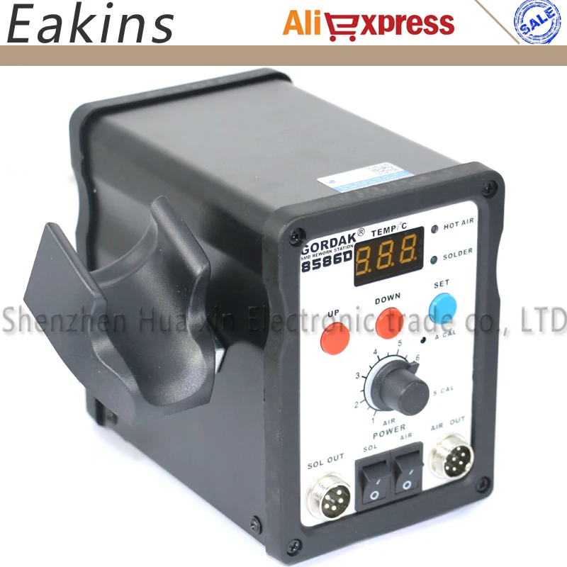 Высококачественная паяльная станция Gordak 8586D2 в 1 ESD SMD для переделки тепловая пушка