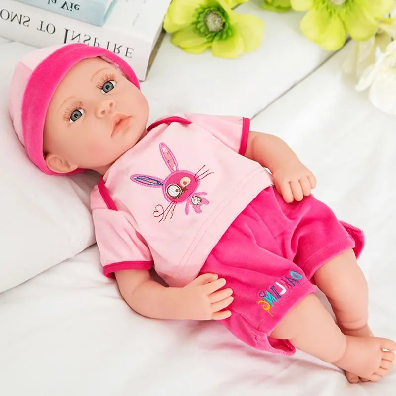 

Vinyl newborn baby dolls toys 40CM can sing make baby sound smart talking doll toys best children bebe gift reborn boneca