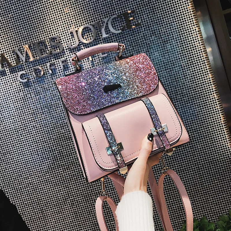

Sequins Back Packs Crossbody Shoulder Messenger Bags Luxury Handbags Women Bags Designer PU Leather Bag Sac Main Femme