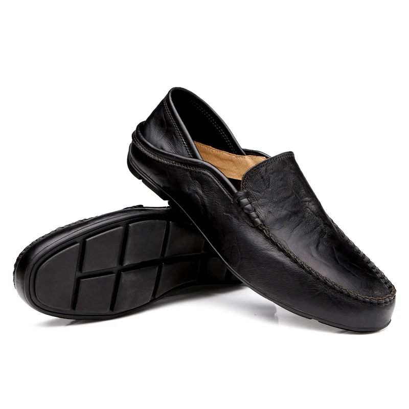 High quality Men Casual Shoes 2018 Fashion Leather Loafers Moccasins Slip On Men's Flats Male comfortable Shoe | Обувь