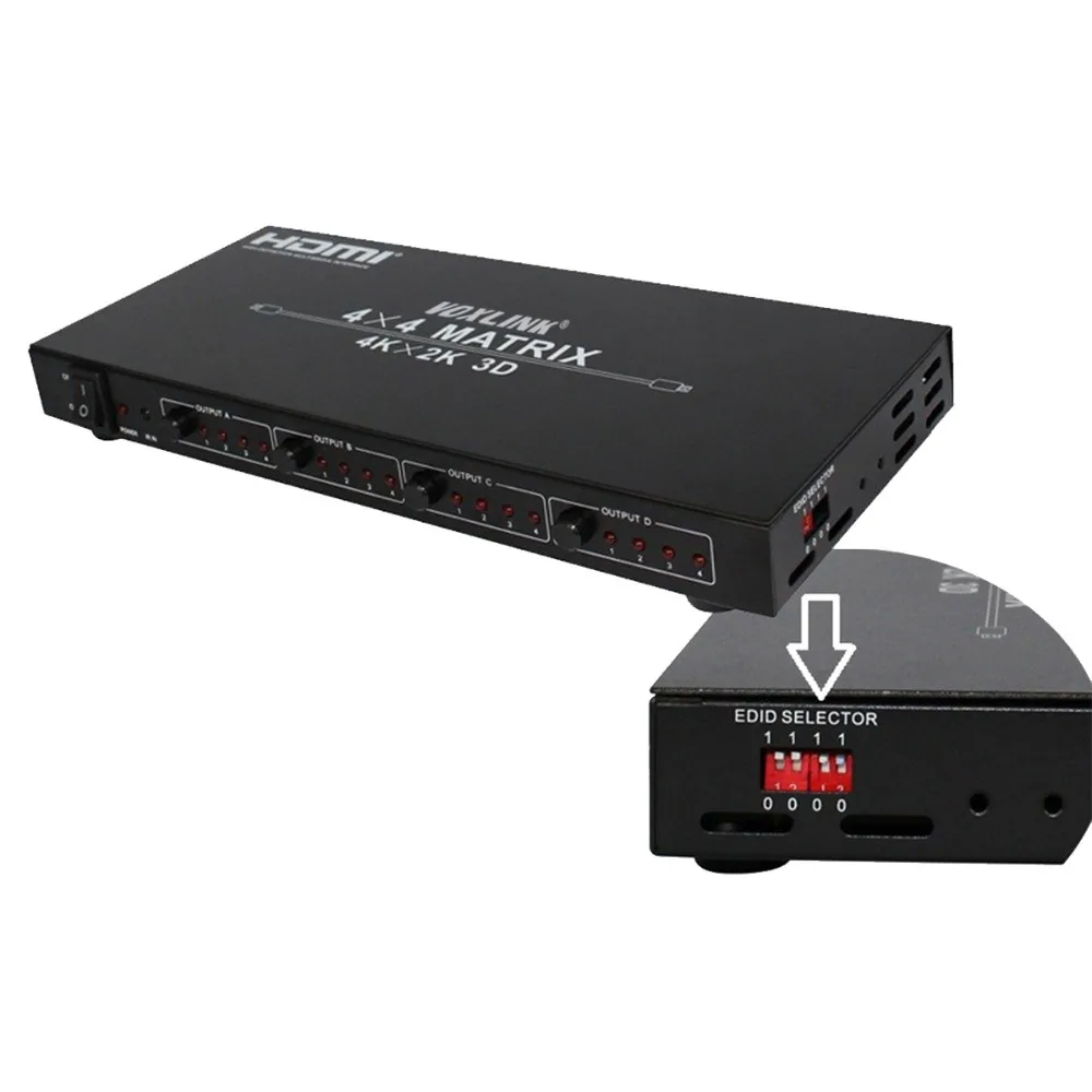 Hdmi матрица 1.4 HDMI 4x4 переключатель Splitter 4 К x 2 3D HDTV 1080P @ 120 Гц И 1080 P 60 Гц|hdmi matrix|hdmi