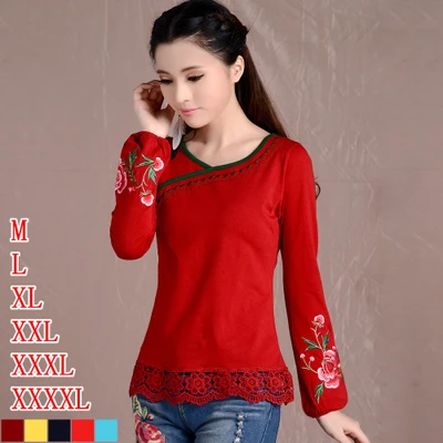 Wine Red 3910 Брендовая женская футболка с вышивкой, Camisetas Mujer, повседневная осенне-зимняя футболка, женская футболка размера плюс, женская одежда, топы, футболки в винтажном стиле - Цвет: Wine Red 3910