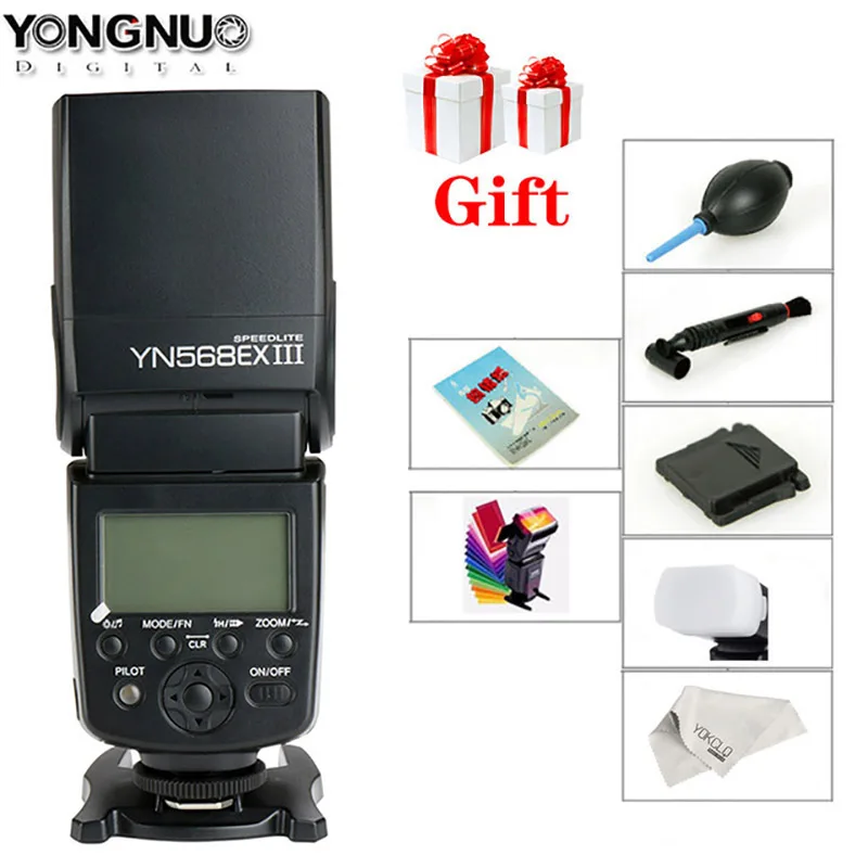 Беспроводная вспышка YONGNUO YN 568EX II YN568EX III TTL HSS для Canon 1100d 650d 600d 700d Nikon D800 D750 D7100