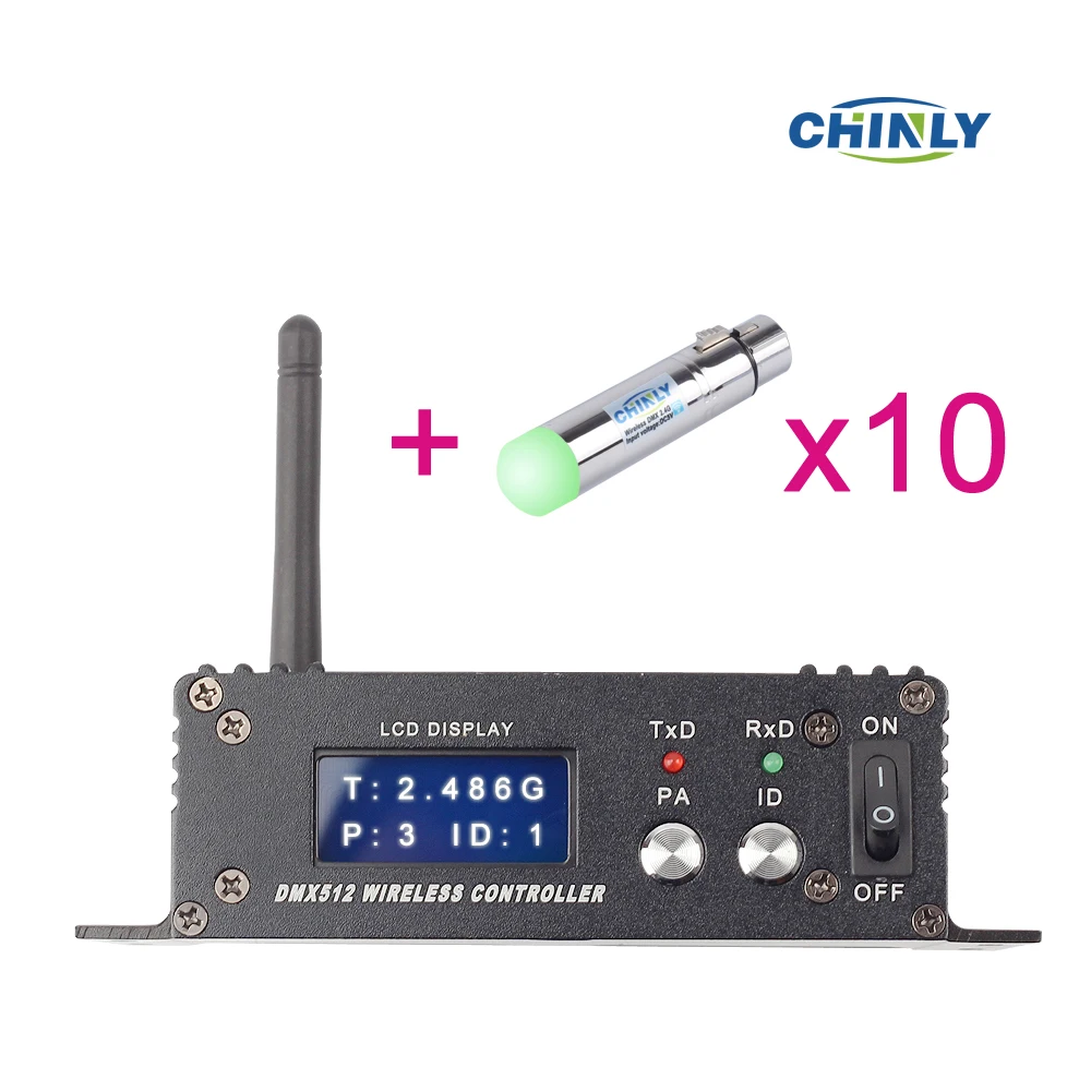 DMX512 126 каналов беспроводной приемник и передатчик 2,4G ISM светодиодный светильник ing для сценического эффекта PAR вечерние светильник 400 м контроль
