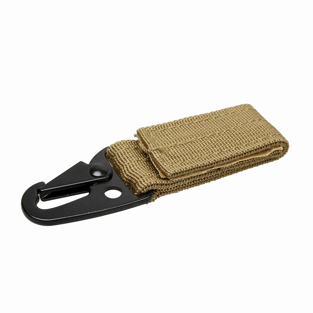 1pcs Olecranon Shape Tactical Molle Nylon Carabiner Hook Buckles With Key Ring Hanging Belt Buckle Outdoor Hiking Travel Kits #|hook j|buckle