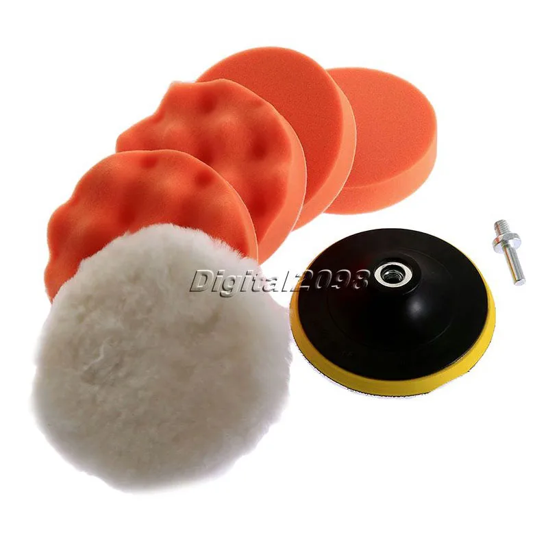 7 шт. полировальные диски из вспененного материала 5 дюймов 125 мм|car polish|polish carbuffing kit