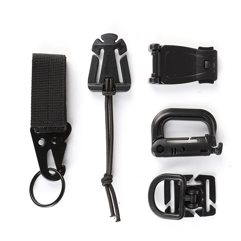 

30pcs/set Backpack Accessories Webbing Ring hot D Gear Carabiner Hooks (Tactical) Strap Buckles Clip Connecting