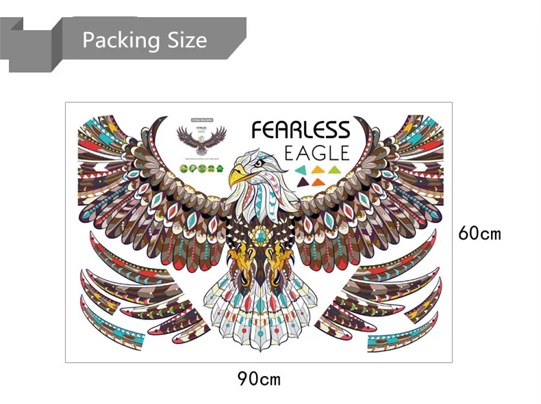 Богемный стиль орел Настенная Наклейка домашний декор Холл спальня для детей