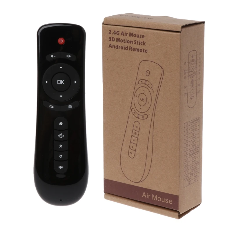 2 4 ГГц Fly Air Mouse T2 пульт дистанционного управления беспроводной 3D Gyro Motion Stick PC Android