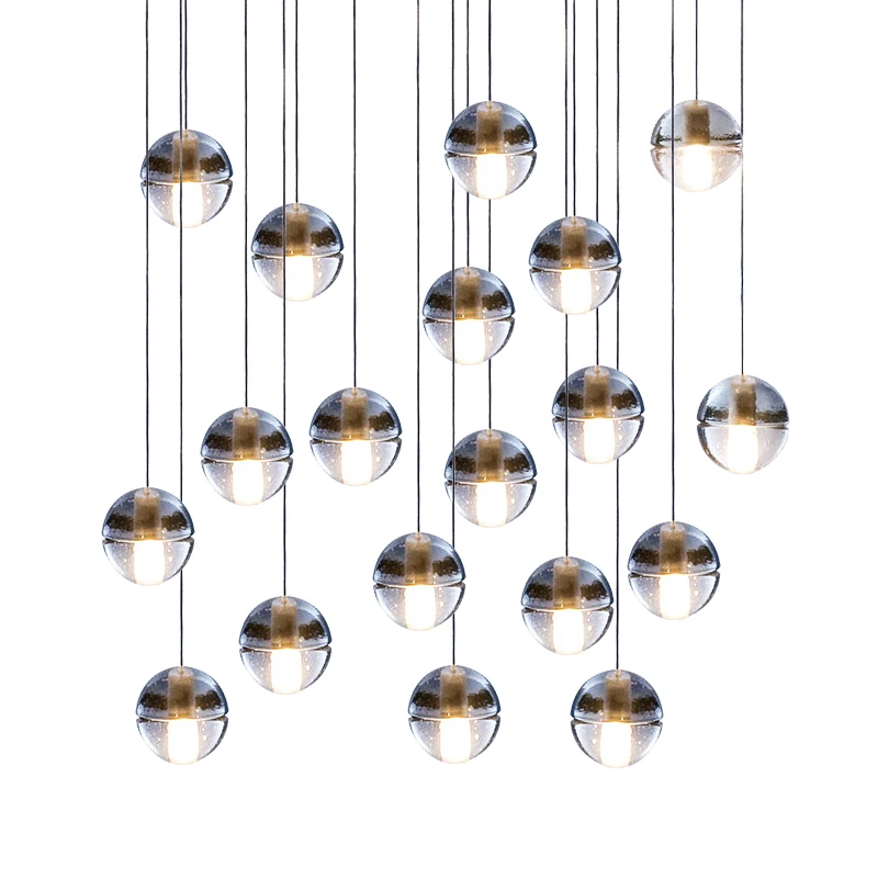 LED подвесные светильники для лестниц Лофт кофейное освещение спальни Люстры e