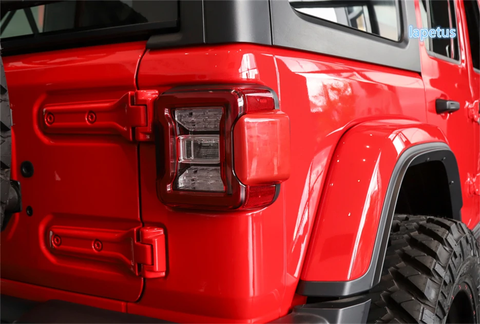 Lapetus задние фонари лампы украшения рамка Крышка отделка ABS для Jeep Wrangler JL /красный/матовый/углеродное волокно