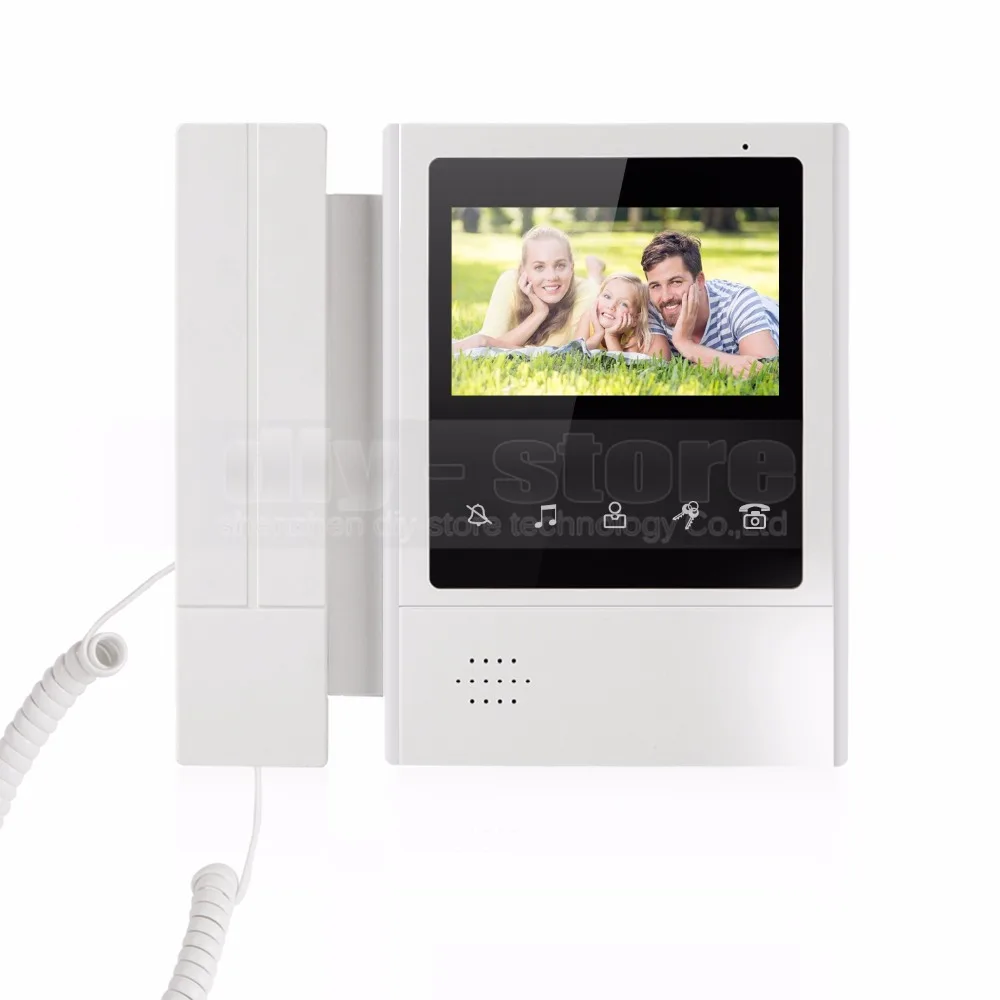 DIYSECUR 4.3inch Handheld Video Intercom Door Phone Bell 700TV Line Night Vision HD Camera for Home Office Factory | Безопасность и