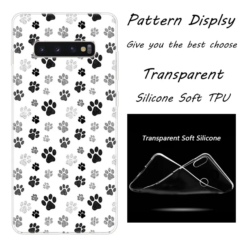 013 Мягкий силиконовый чехол Best friends Dog paw для samsung Galaxy S10 S9 S8 Plus S7 Edge A6 A8 Plus A7 A9 A5 Модный чехол - Цвет: 013