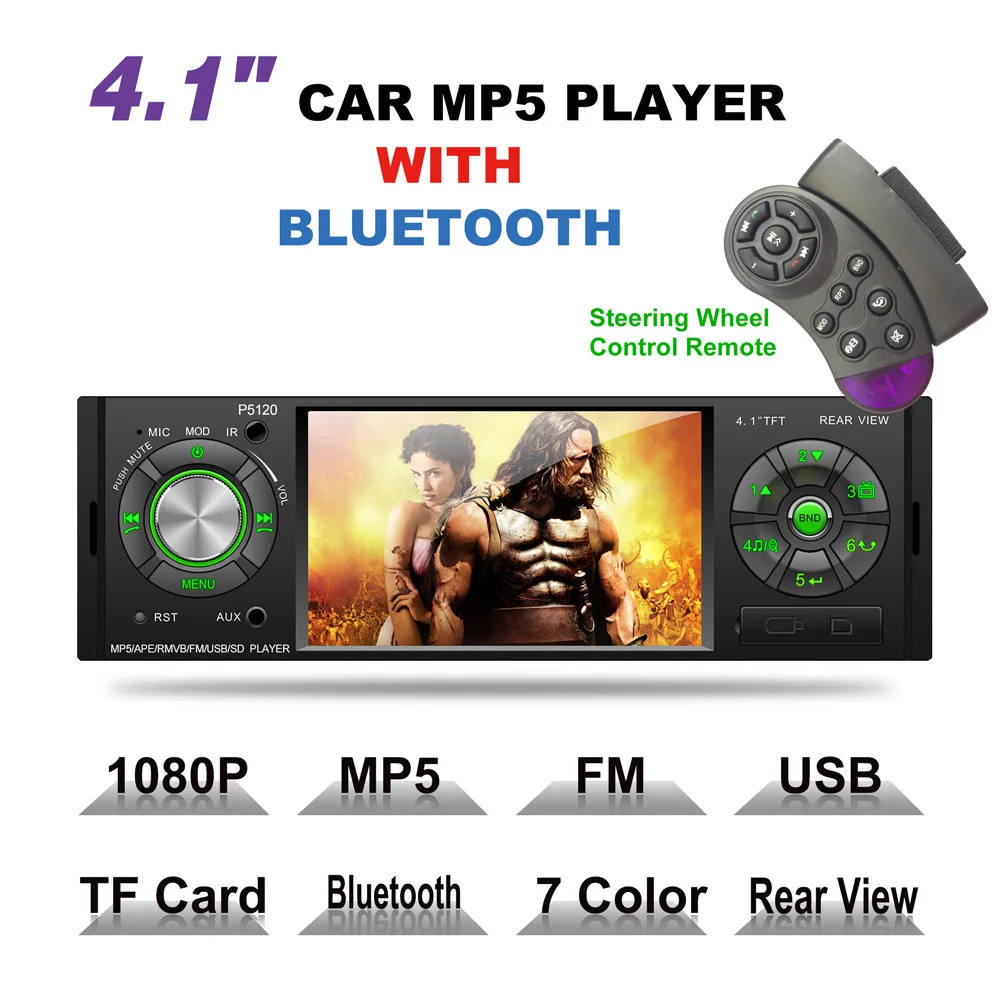 Авто Аудио 1 Дин радио 4 &quot дюймовый HD Экран стерео Мультимедийный плеер Bluetooth