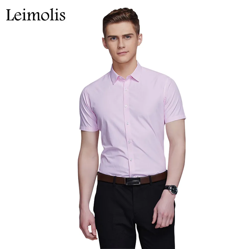 Leimolis хлопок повседневная гавайский slim fit с коротким рукавом мужская рубашка