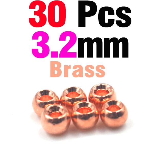 30P 3dot2 Brass MNFT 30 шт красочные латунные бусины размеры 2 мм 2,4 мм 2,8 мм 3,2 мм 3,4 мм 3,8 мм Материалы для завязывания Nymph стример жуков аксессуары - Цвет: 30P 3dot2 Brass