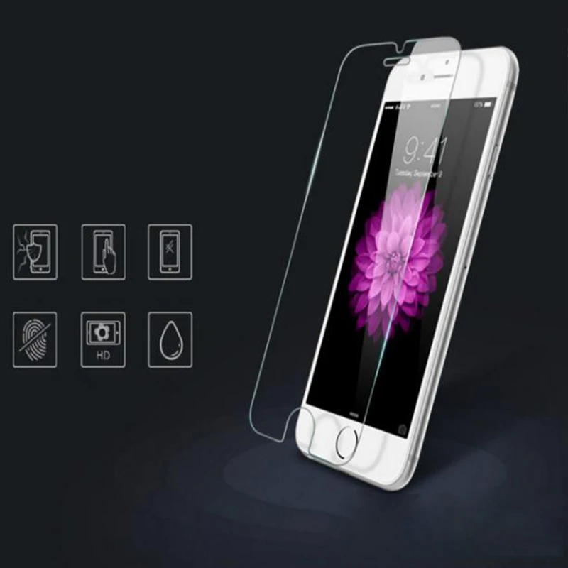 9 H Экран крышка из закаленного Стекло для Apple IPhone 5 5S 6 6S SE 7 Plus 8 плюс X Ясно протектор