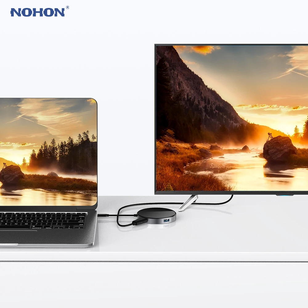 USB концентратор NOHON с портом Type C на HDMI 3 0|USB-хабы| |