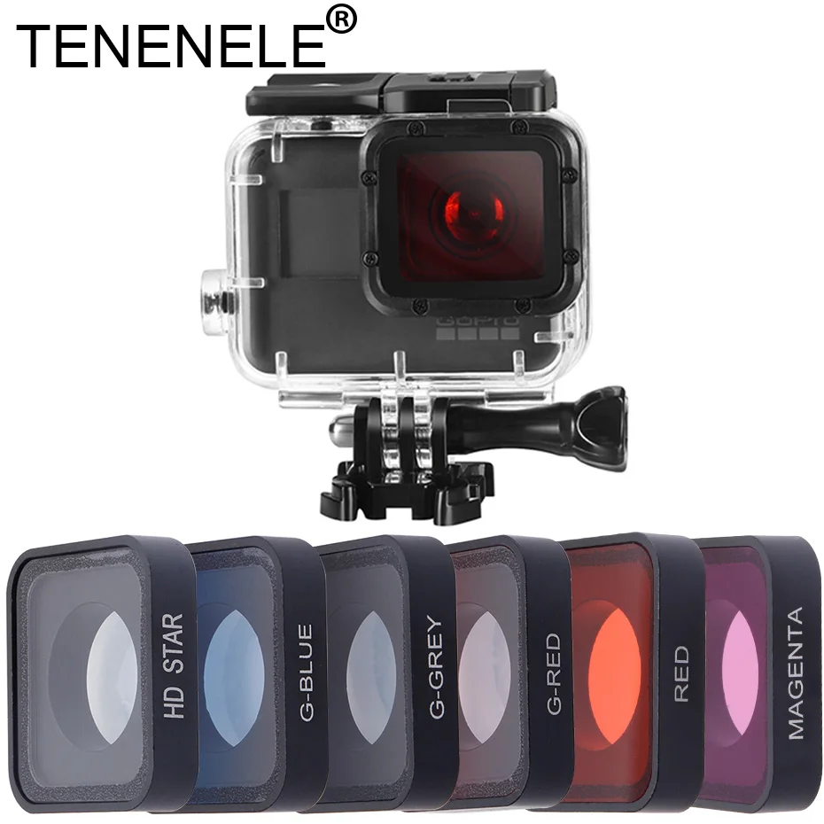 Фильтр для экшн камеры TENENELE GO PRO Цветной фильтр Hero 5/6 2018 УФ звезда фотофильтры 5