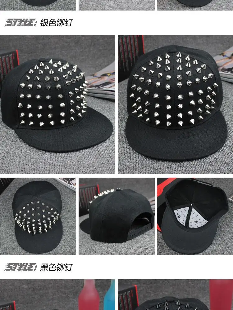 Шипами заклепки ногтей ручной работы змеиной кожи роскошные брендовые Snapback для женщин мужчин белый черный новинка бейсболка Шляпы