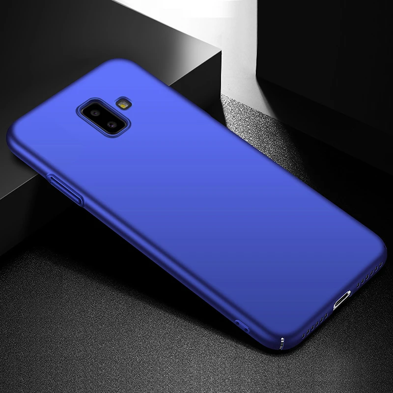 YonLinTan чехол для Samsung galaxy J6 J 6 2018 Жесткий ПК на роскошный простой матовый защитный