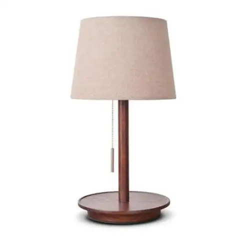 dark wood hemp shade Настольный светильник из цельного дерева с usb-зарядкой, тканевый абажур, Скандинавская, японская, Скандинавская лампа для спальни, прикроватная, дизайнерская - Цвет абажура: dark wood hemp shade