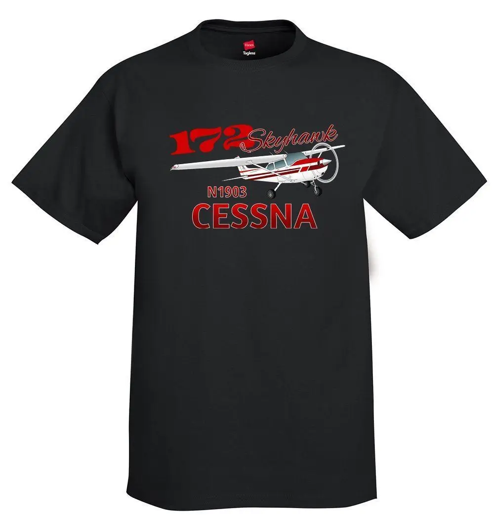 Новинка 2019 мужские футболки Cessna 172 Skyhawk (красный #5) искусственная кожа