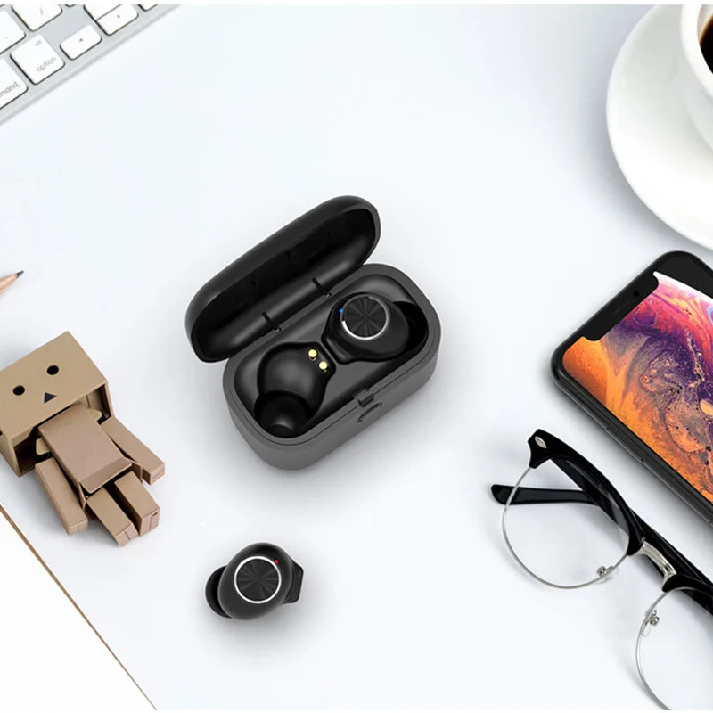 Bluetooth наушники TWS 5 0 в ухо стерео Беспроводная гарнитура умный голос Siri HD микрофон