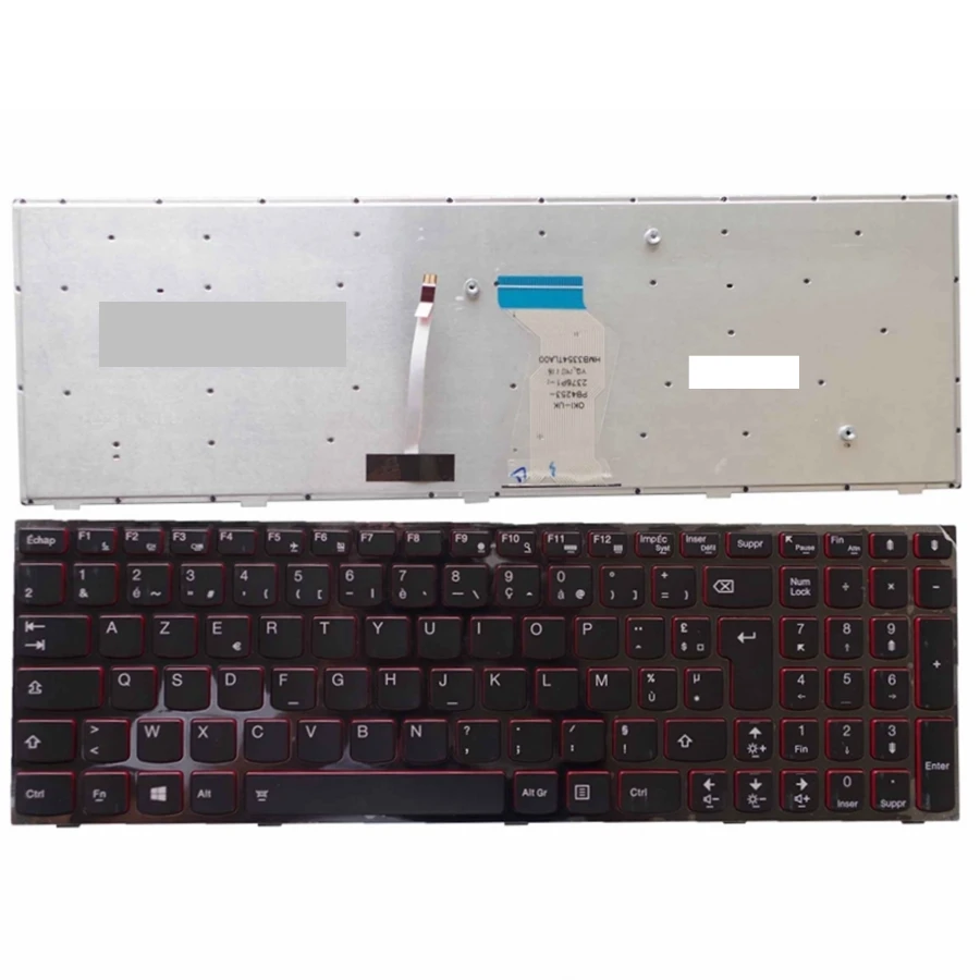 Новый французский ноутбук FR Keyobard для Lenovo Ideapad Y500 Y500N Y500NT Y510P с подсветкой красной