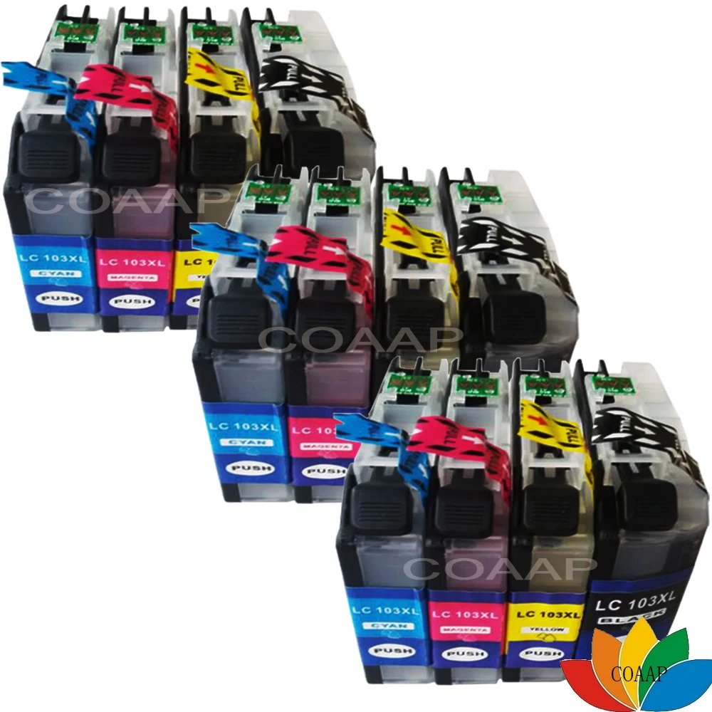

12 Compatible LC 103 Ink Cartridge For Brother MFC-J450DW MFC-J4510DW MFC-J4610DW MFC-J470DW MFC-J4710DW MFC-J475DW Printer