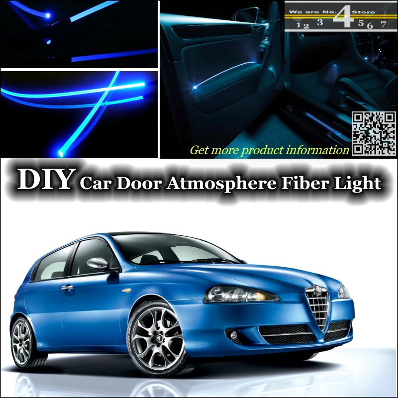 Внутренняя настройка освещения атмосферная оптоволоконная лента s для Alfa Romeo 147 /