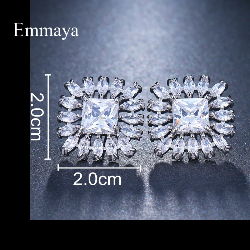 Emmaya известный бренд Циркон Серьги для женщин и девушек Роскошные серьги с